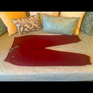 FIGS Zamora jogger pant- size Medium, color Burgundy